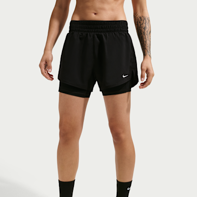 Nike One – Shorts 2 in 1 a vita alta 8 cm Dri-FIT da Donna