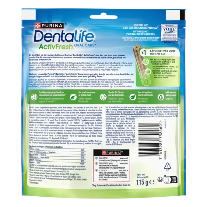 DENTALIFE® ActivFresh® Cane Piccolo (7-12kg) - Stick masticabili