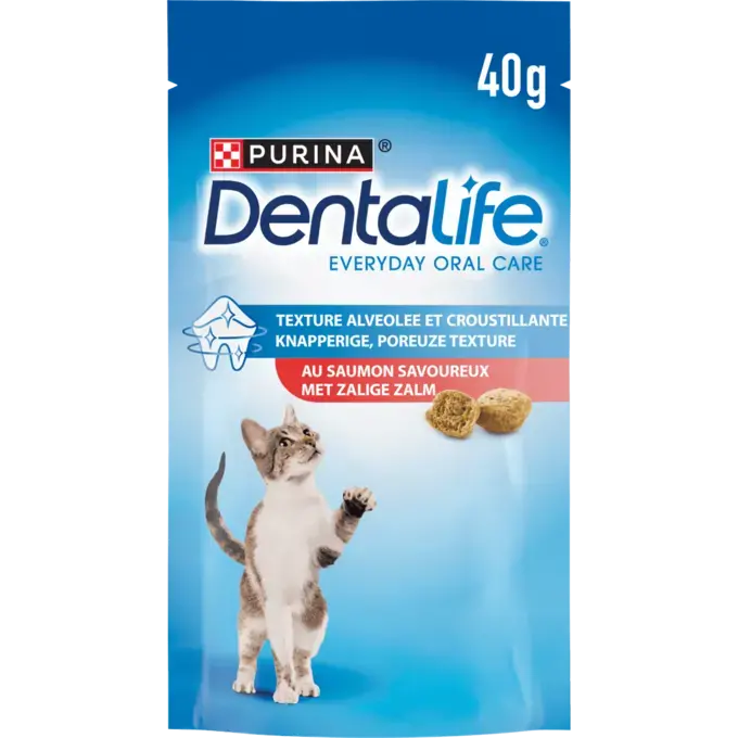 DENTALIFE® Gatto al Gustoso Salmone - Snack per l'Igiene Orale per Gatto
