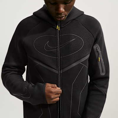 Nike Tech – Felpa con cappuccio e zip in Fleece Windrunner da Uomo
