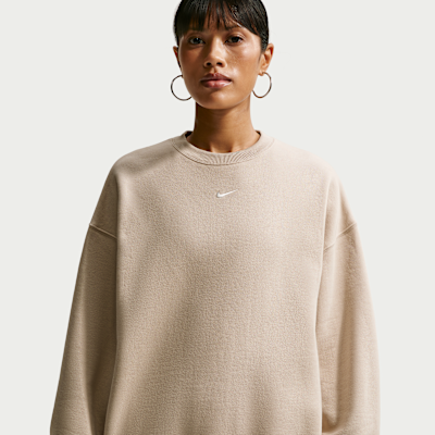 Nike Studio Fleece Medium Weight – Felpa oversize girocollo da Donna