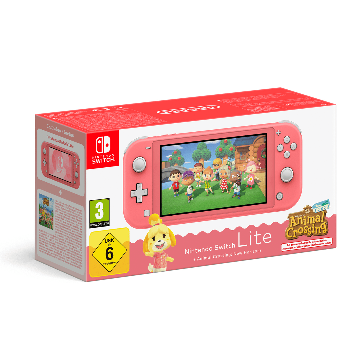 Nintendo Switch Lite (corallo) + Animal Crossing: New Horizons