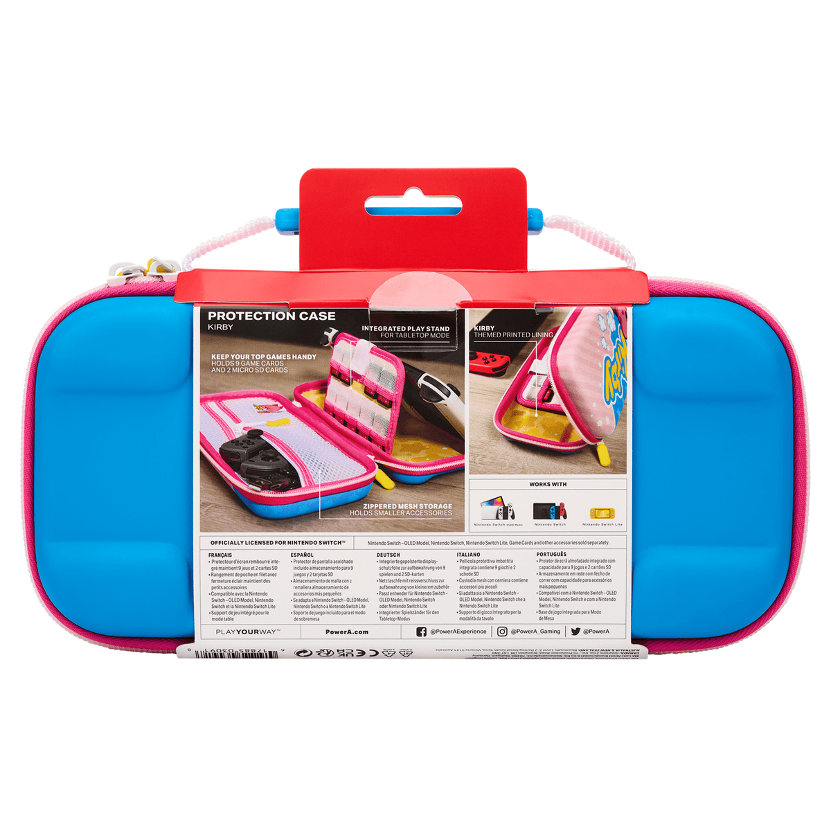 Custodia da trasporto per Nintendo Switch / Nintendo Switch Lite (Kirby)