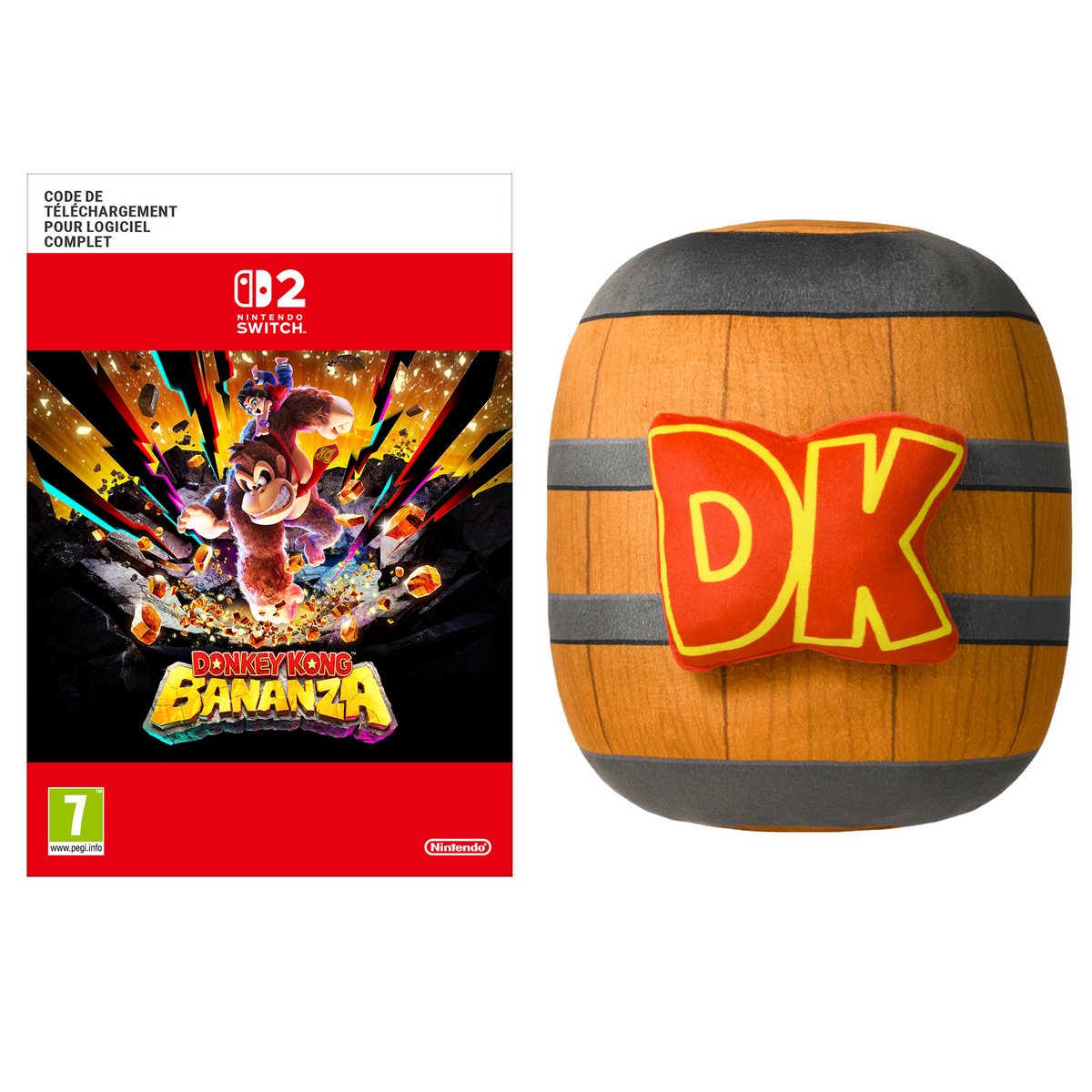 Donkey Kong Bananza + Cuscino «Barile DK» Donkey Kong