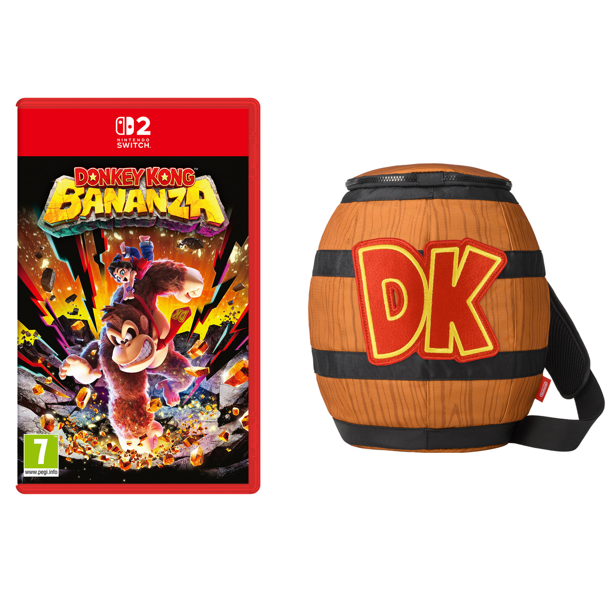Donkey Kong Bananza + Borsa a tracolla «Barile DK» Donkey Kong